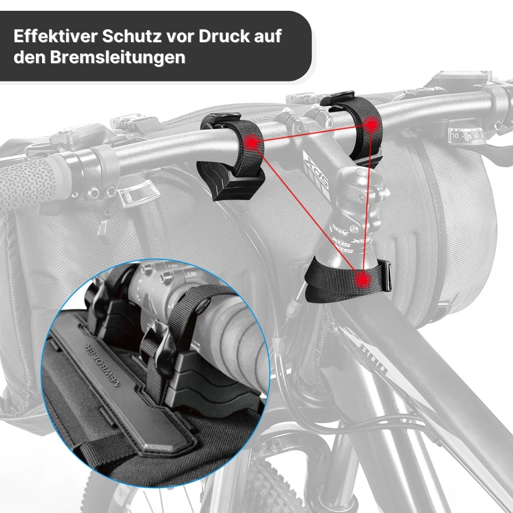 2-in-1 Fahrradlenker-Tasche - für maximale Bewegungsfreiheit mit dem Bike