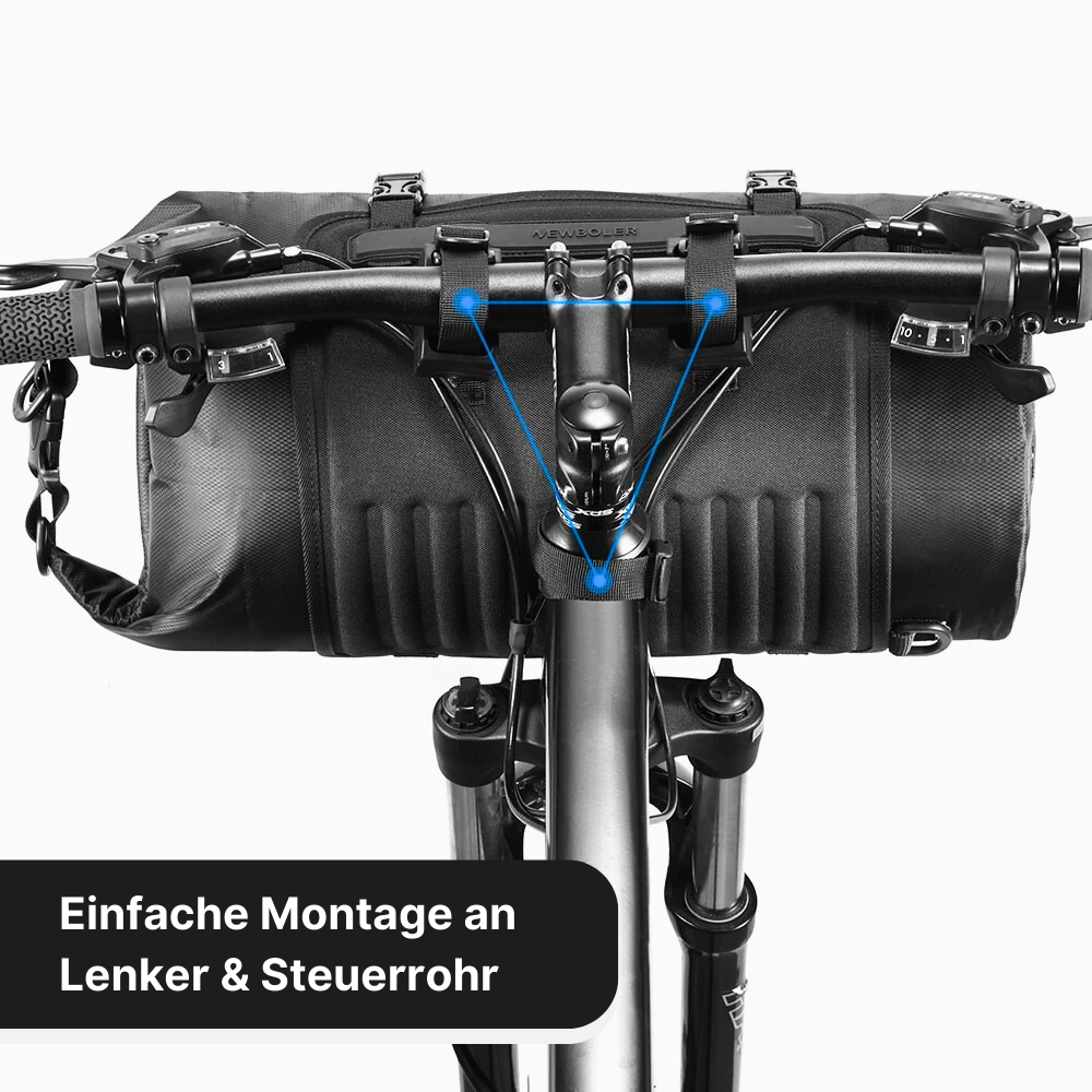 2-in-1 Fahrradlenker-Tasche - für maximale Bewegungsfreiheit mit dem Bike