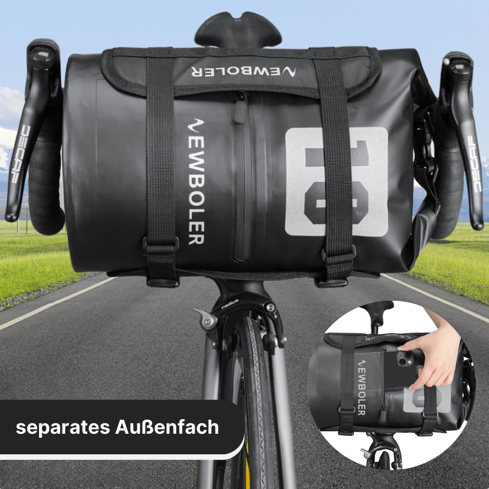 2-in-1 Fahrradlenker-Tasche - für maximale Bewegungsfreiheit mit dem Bike