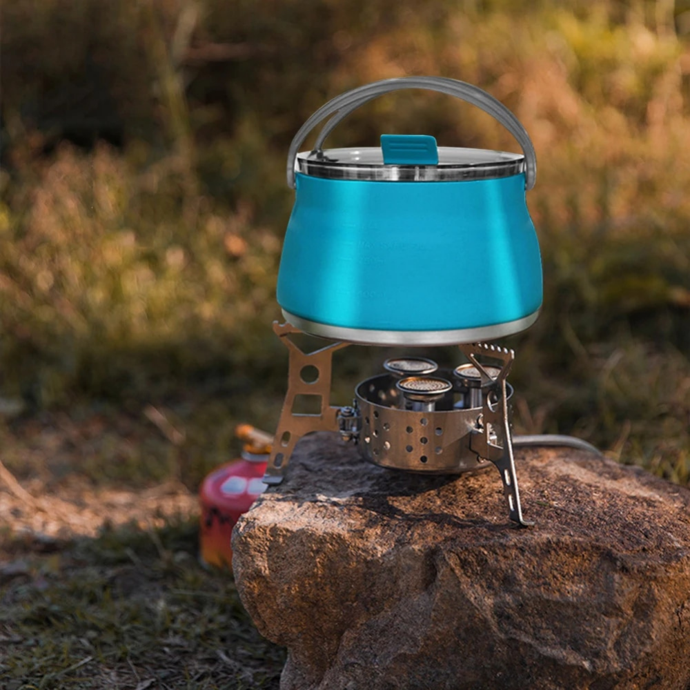 Faltbarer Outdoor Wasserkocher aus Silikon - platzsparender Genuss für unterwegs