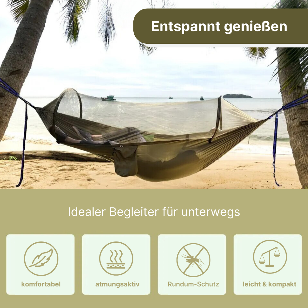 Hängematte mit Moskitonetz - für ungestörte Outdoor-Momente