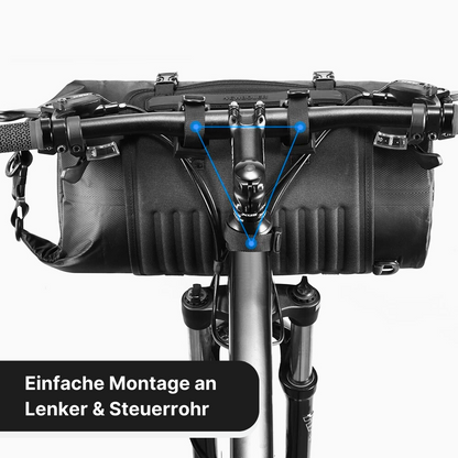 2-in-1 Fahrradlenker-Tasche - für maximale Bewegungsfreiheit mit dem Bike
