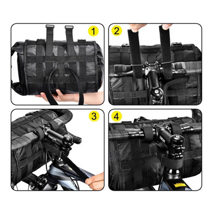 2-in-1 Fahrradlenker-Tasche - für maximale Bewegungsfreiheit mit dem Bike
