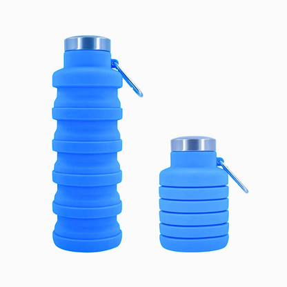 Faltbare Trinkflasche aus Silikon - klein und kompakt für unterwegs